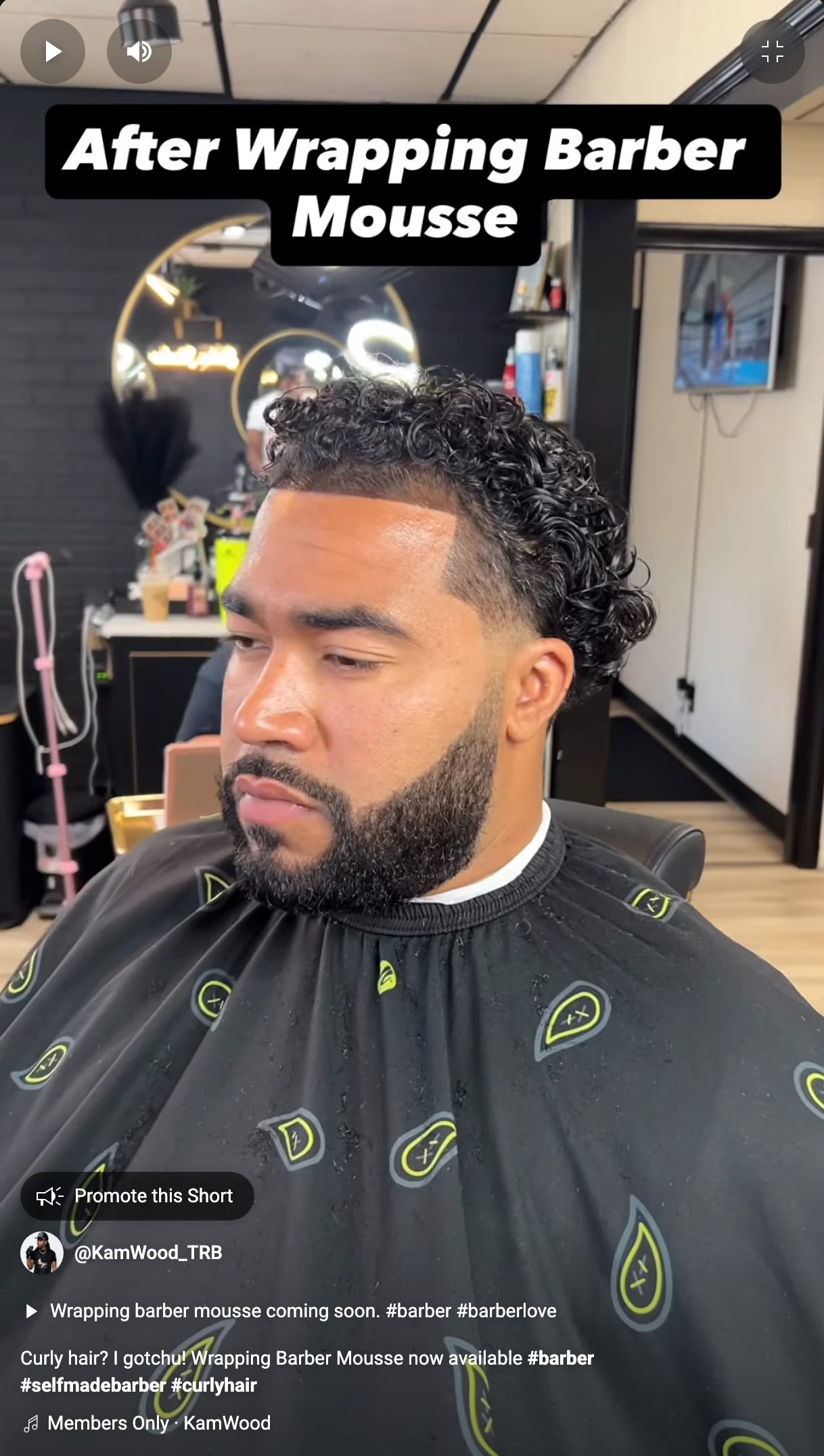 Wrapping Barber Mousse